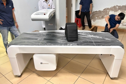 Lắp đặt máy đo loãng xương tại trung tâm y tế Hải Lăng